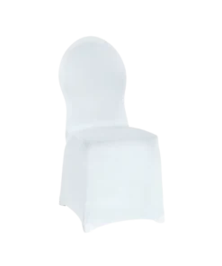 Stuhlhusse Stretch weiss zum Mieten
