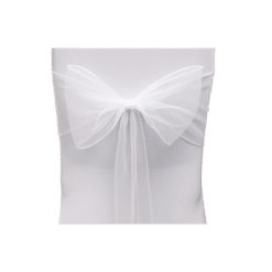 Organza Schleifenband weiss zum Mieten