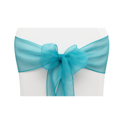 Organza Schleifenband türkis zum Mieten