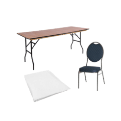 Mobiliar Package 6 Personen eckig zum Mieten