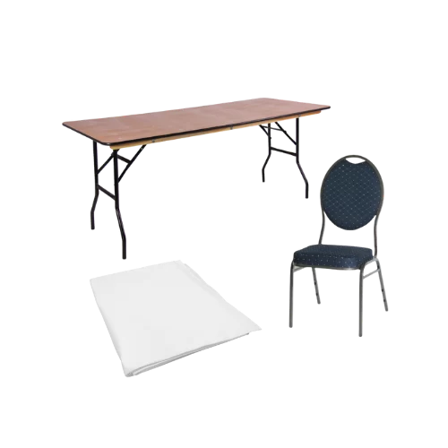 Mobiliar Package 6 Personen eckig zum Mieten