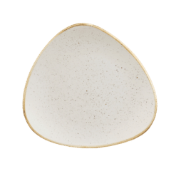 Dreieckiger Teller creme 28.5 zum Mieten
