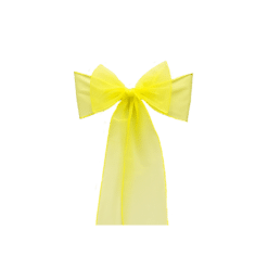 Organza Schleifenband gelb zum Mieten