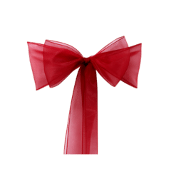 Organza Schleifenband rot zum Mieten