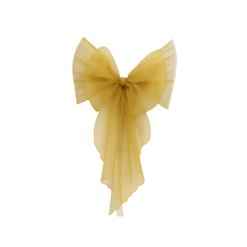 Organza Schleifenband gold zum Mieten