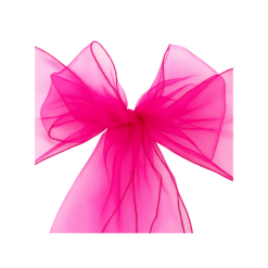 Organza Schleifenband pink zum Mieten