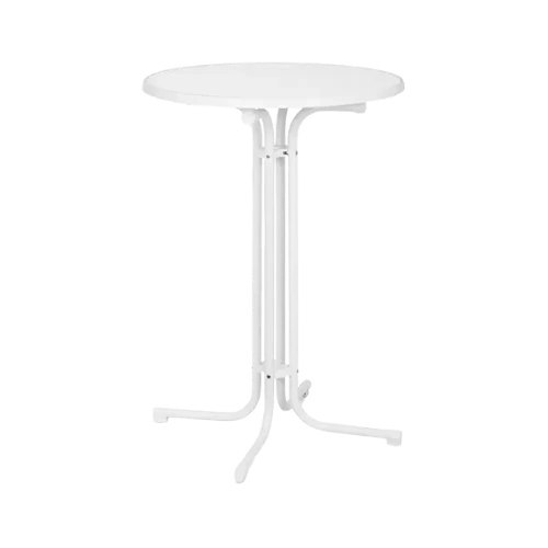 Stehtisch easy white mit Stretchhusse schwarz - Hussen mieten zum Mieten (Bild 1)