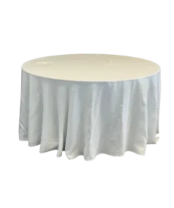 Leinentischtuch rund Ø 330cm Offwhite zum Mieten