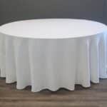 Runder Banketttisch 180 cm inkl. Molton - Mobiliar zum Mieten (Bild 1)