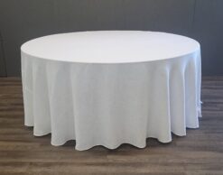 Runder Banketttisch 180 cm inkl. Molton - Mobiliar zum Mieten (Bild 1)