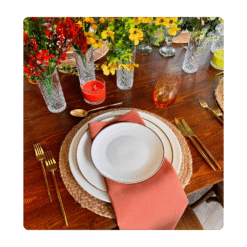 Serviette Antique Rose - Gesponnenes Polyester zum Mieten (Bild 1)