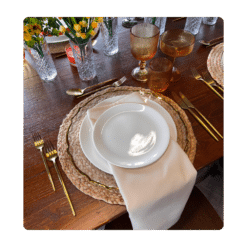 Serviette Champagner - Gesponnenes Polyester zum Mieten (Bild 1)