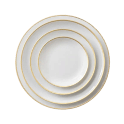 Platzteller Kairo mit Goldrand - Geschirr zum Mieten (Bild 1)