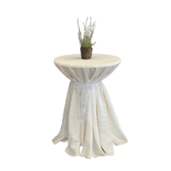 Leinentischtuch rund Ø 330cm Nature - Runde Tischtücher zum Mieten (Bild 1)