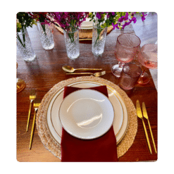 Serviette Burgundy - Gesponnenes Polyester zum Mieten (Bild 1)