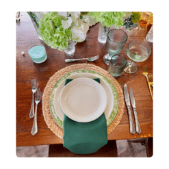 Serviette Hunter Green - Gesponnenes Polyester zum Mieten (Bild 1)