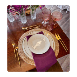 Serviette Plum - Leinen/Baumwolle zum Mieten (Bild 1)