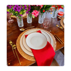 Serviette Red - Gesponnenes Polyester zum Mieten (Bild 1)