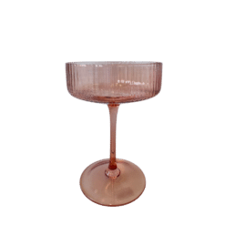 Champagnerschale Stripe Rosa zum Mieten