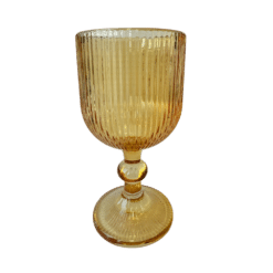 Weinglas Stripe Gelb zum Mieten