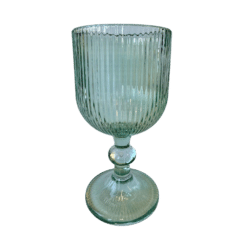 (Neuware) Weinglas Stripe Grün zum Mieten