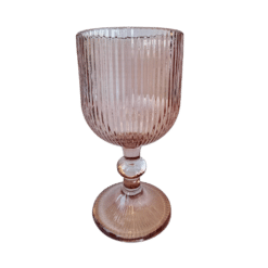 (Neuware) Weinglas Stripe Rosa zum Mieten