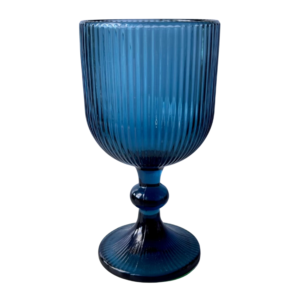 Weinglas Stripe Blau zum Mieten