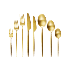 Dessertgabel Gold - Besteck zum Mieten (Bild 1)