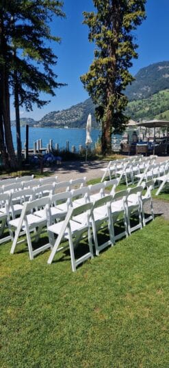 Klappstuhl Marquee weiss - Mobiliar zum Mieten (Bild 2)